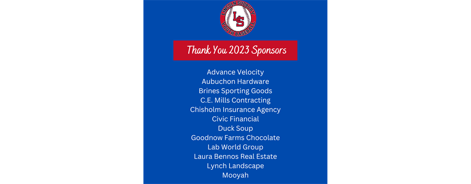 Thank You Sponsors